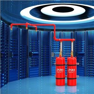 Пожарная система полного затопления HFC227ea активирована электромагнитным клапаном с системой управления